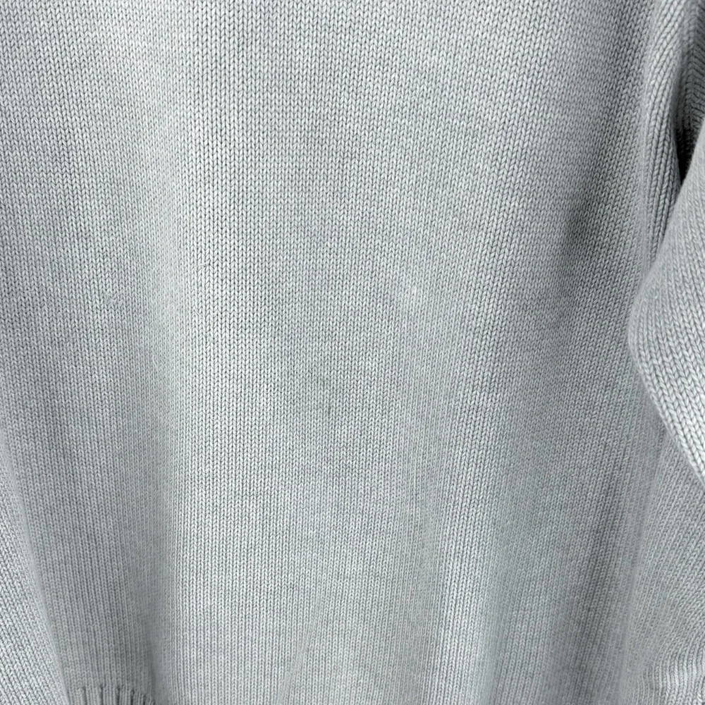 VINTAGE TOMMY HILFIGER Y2K Men's Designer Light Grey Crew Neck Sweater Size XL